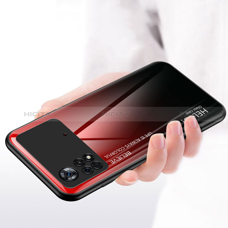 Custodia Silicone Specchio Laterale Sfumato Arcobaleno Cover LS1 per Xiaomi Redmi Note 11E Pro 5G