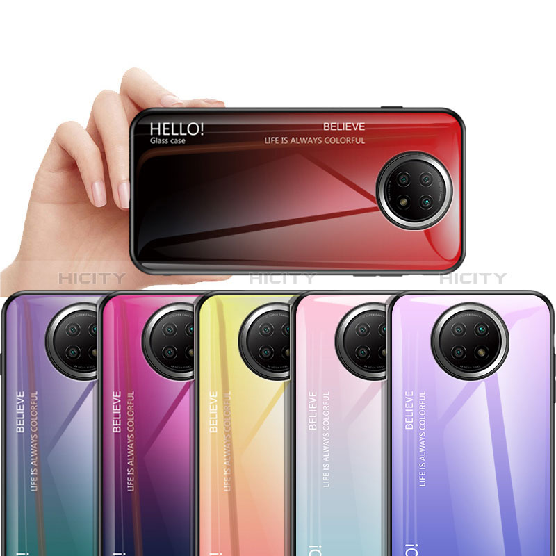 Custodia Silicone Specchio Laterale Sfumato Arcobaleno Cover LS1 per Xiaomi Redmi Note 9T 5G