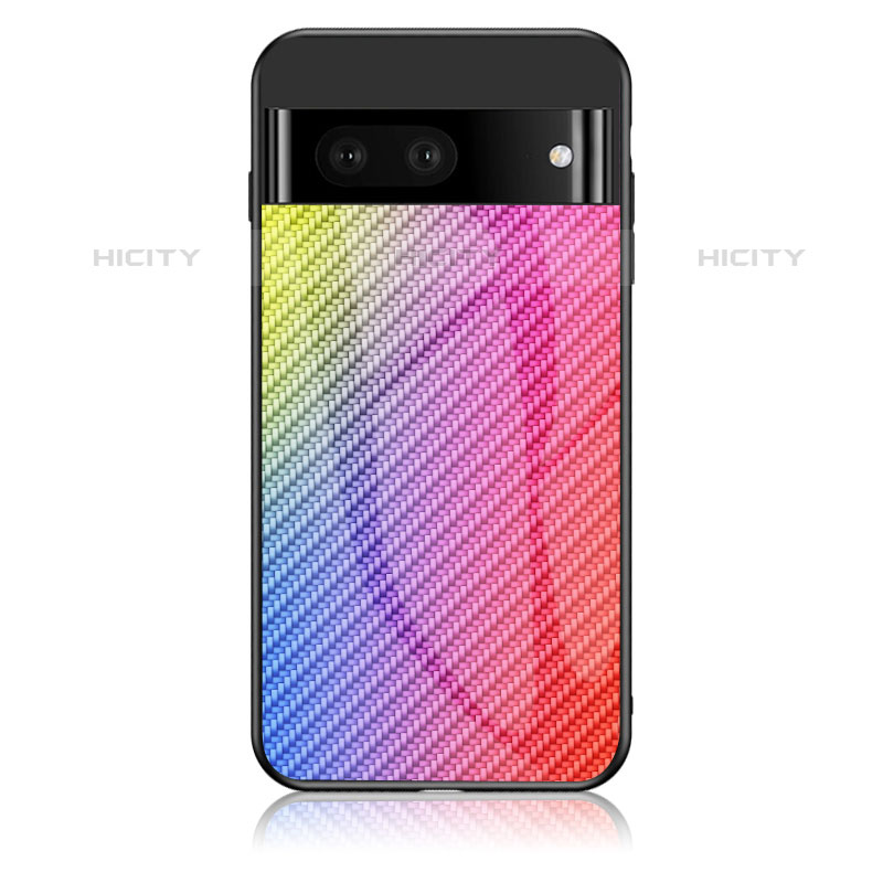 Custodia Silicone Specchio Laterale Sfumato Arcobaleno Cover LS2 per Google Pixel 7 5G