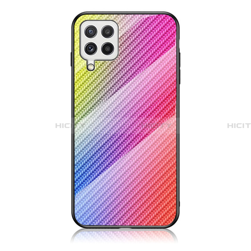 Custodia Silicone Specchio Laterale Sfumato Arcobaleno Cover LS2 per Samsung Galaxy A22 4G