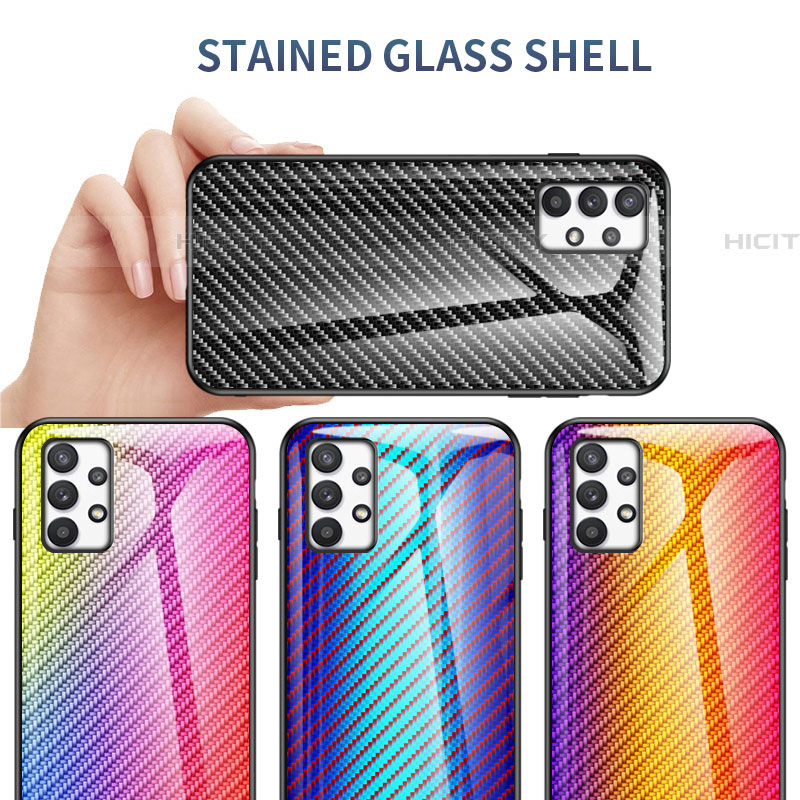 Custodia Silicone Specchio Laterale Sfumato Arcobaleno Cover LS2 per Samsung Galaxy A53 5G