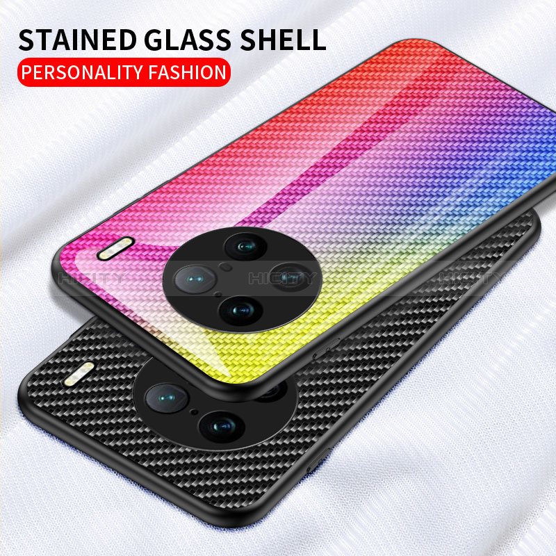 Custodia Silicone Specchio Laterale Sfumato Arcobaleno Cover LS2 per Vivo X90 Pro+ Plus 5G