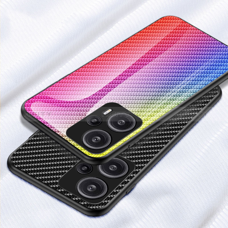 Custodia Silicone Specchio Laterale Sfumato Arcobaleno Cover LS2 per Xiaomi Poco F5 5G