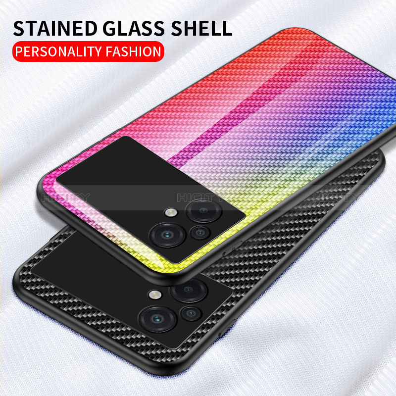 Custodia Silicone Specchio Laterale Sfumato Arcobaleno Cover LS2 per Xiaomi Poco M5 4G