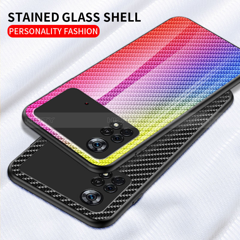 Custodia Silicone Specchio Laterale Sfumato Arcobaleno Cover LS2 per Xiaomi Redmi Note 11E Pro 5G