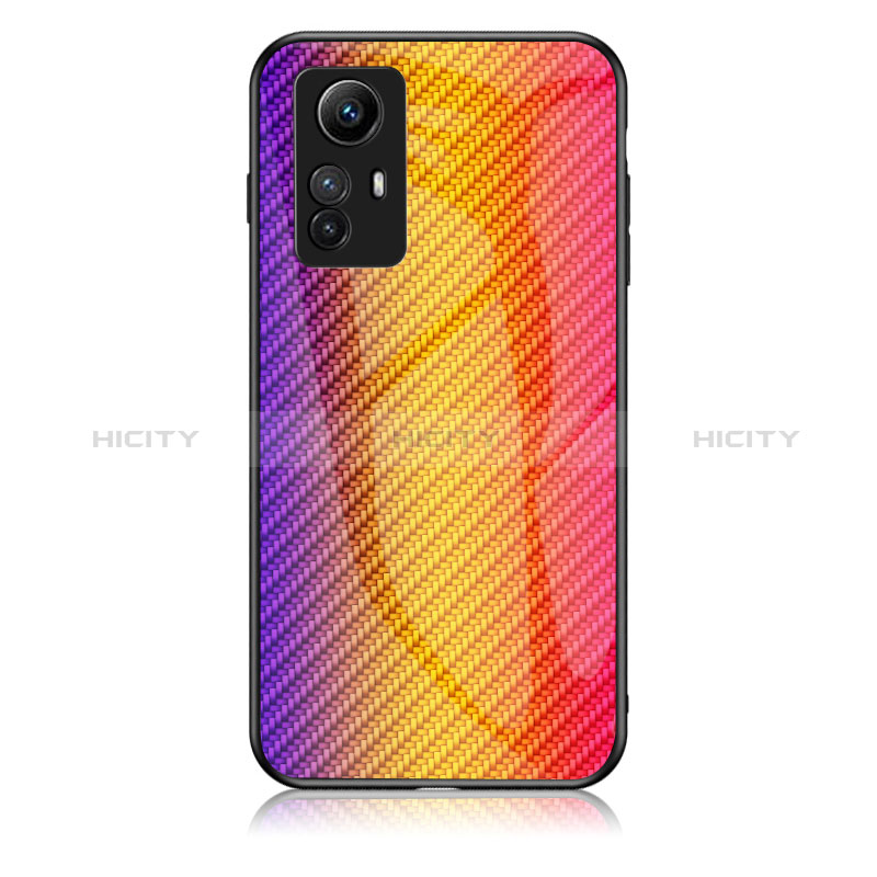 Custodia Silicone Specchio Laterale Sfumato Arcobaleno Cover LS2 per Xiaomi Redmi Note 12S