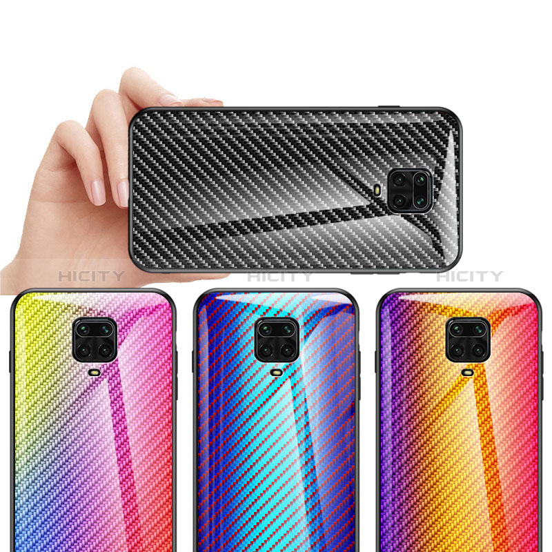 Custodia Silicone Specchio Laterale Sfumato Arcobaleno Cover LS2 per Xiaomi Redmi Note 9 Pro Max