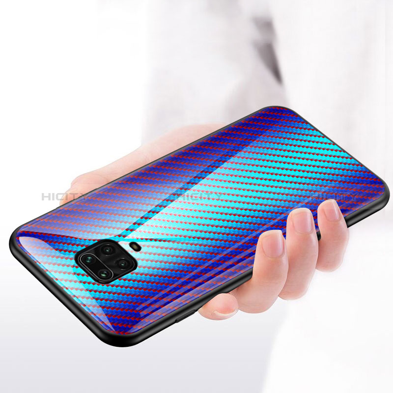 Custodia Silicone Specchio Laterale Sfumato Arcobaleno Cover LS2 per Xiaomi Redmi Note 9 Pro Max