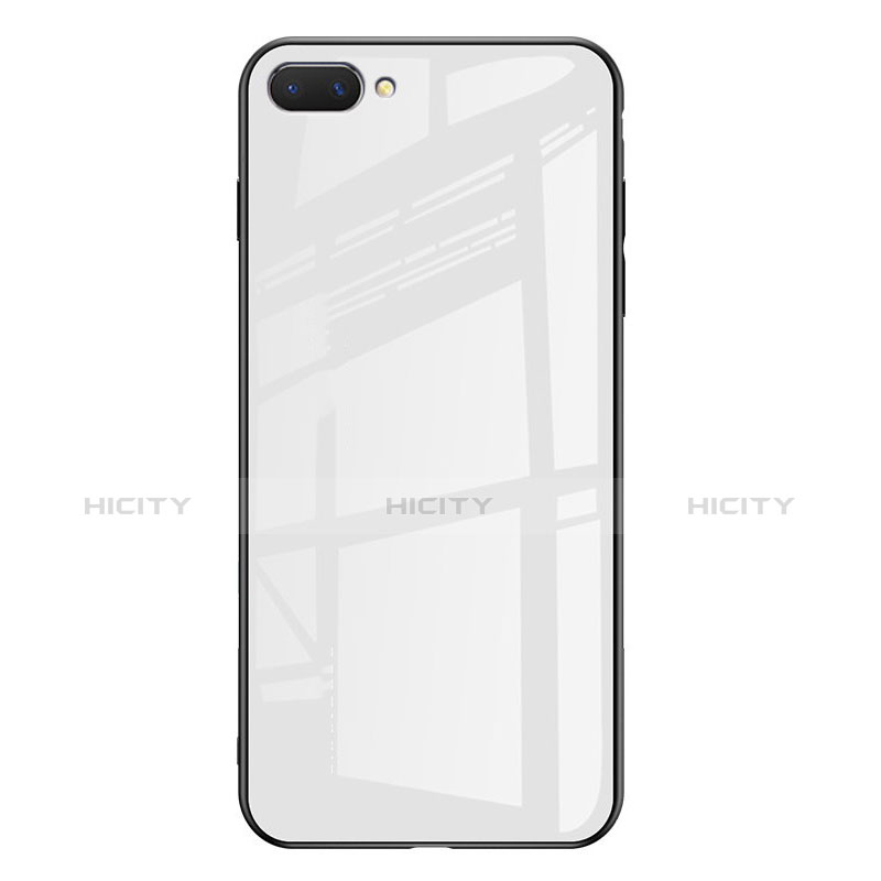 Custodia Silicone Specchio Laterale Sfumato Arcobaleno Cover per Huawei Honor 10 Bianco