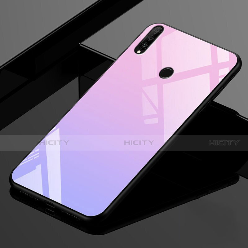 Custodia Silicone Specchio Laterale Sfumato Arcobaleno Cover per Huawei P30 Lite XL