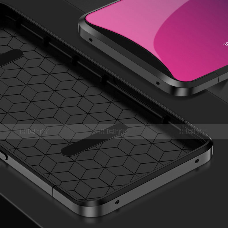 Custodia Silicone Specchio Laterale Sfumato Arcobaleno Cover per Oppo Find X Super Flash Edition