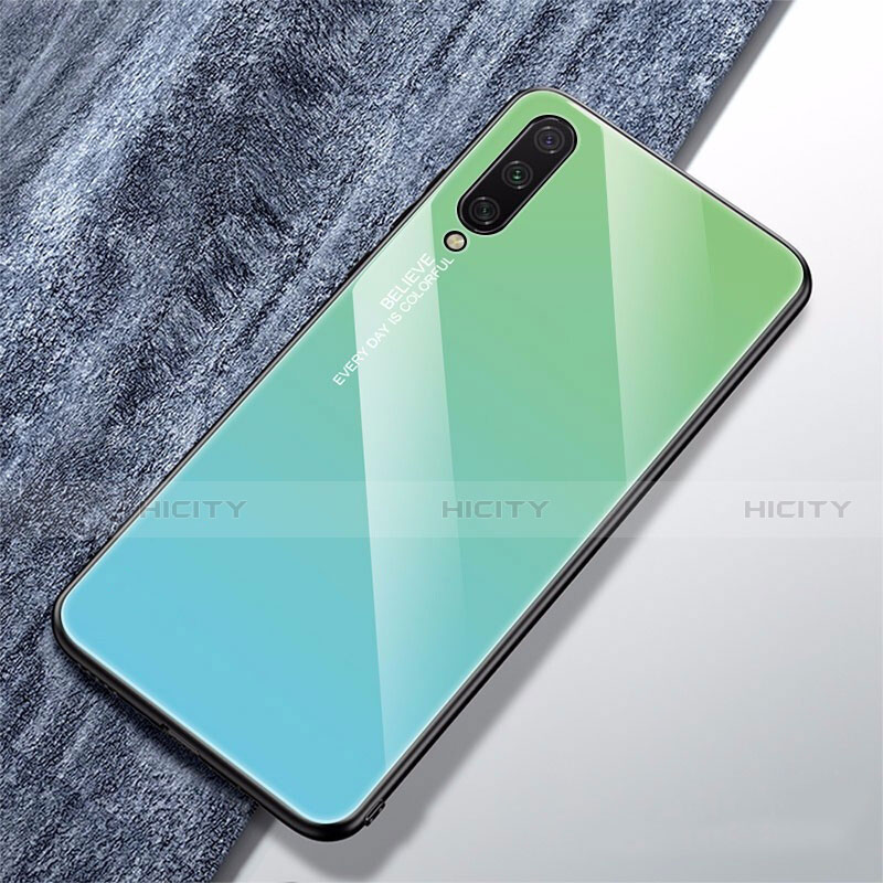 Custodia Silicone Specchio Laterale Sfumato Arcobaleno Cover per Xiaomi Mi A3