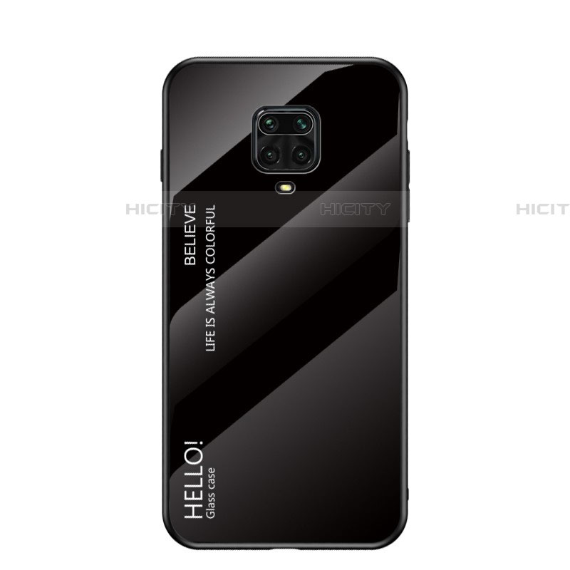 Custodia Silicone Specchio Laterale Sfumato Arcobaleno Cover per Xiaomi Redmi Note 9S