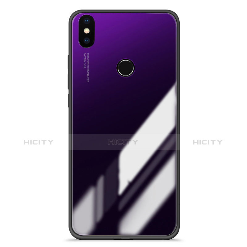 Custodia Silicone Specchio Laterale Sfumato Cover per Xiaomi Mi A2 Viola