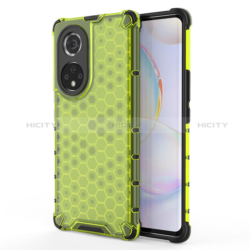 Custodia Silicone Trasparente Laterale 360 Gradi Cover AM1 per Huawei Honor 50 Pro 5G Verde