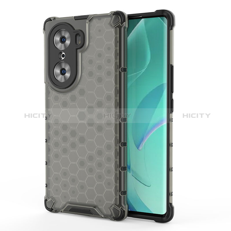 Custodia Silicone Trasparente Laterale 360 Gradi Cover AM1 per Huawei Honor 60 Pro 5G Nero