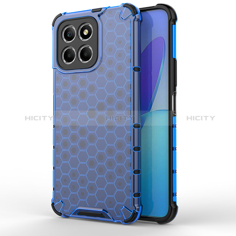 Custodia Silicone Trasparente Laterale 360 Gradi Cover AM1 per Huawei Honor 70 Lite 5G Blu