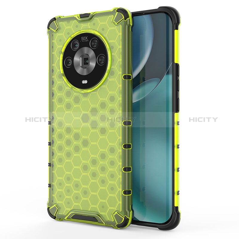 Custodia Silicone Trasparente Laterale 360 Gradi Cover AM1 per Huawei Honor Magic4 5G Verde