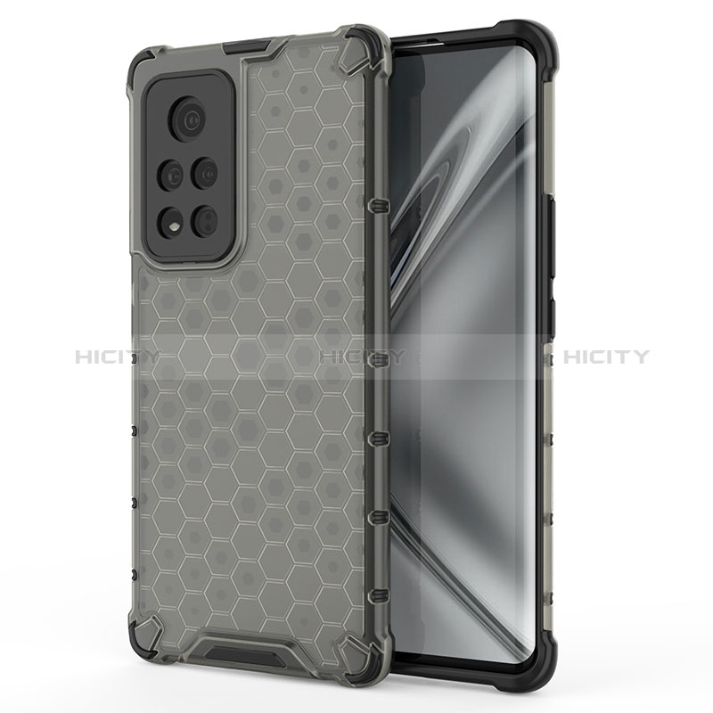 Custodia Silicone Trasparente Laterale 360 Gradi Cover AM1 per Huawei Honor V40 5G Nero