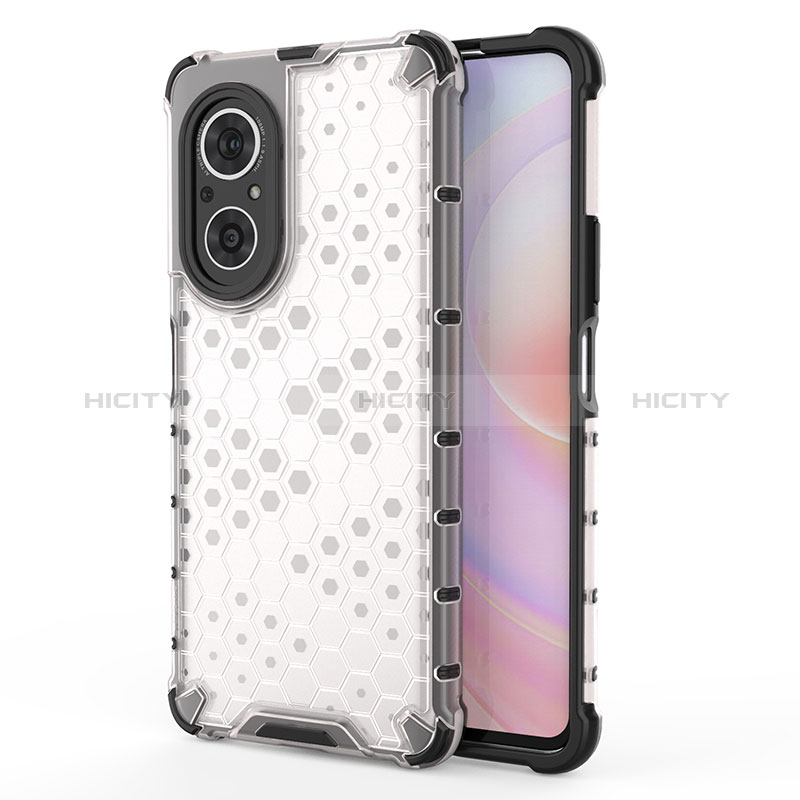 Custodia Silicone Trasparente Laterale 360 Gradi Cover AM1 per Huawei Nova 9 SE Bianco