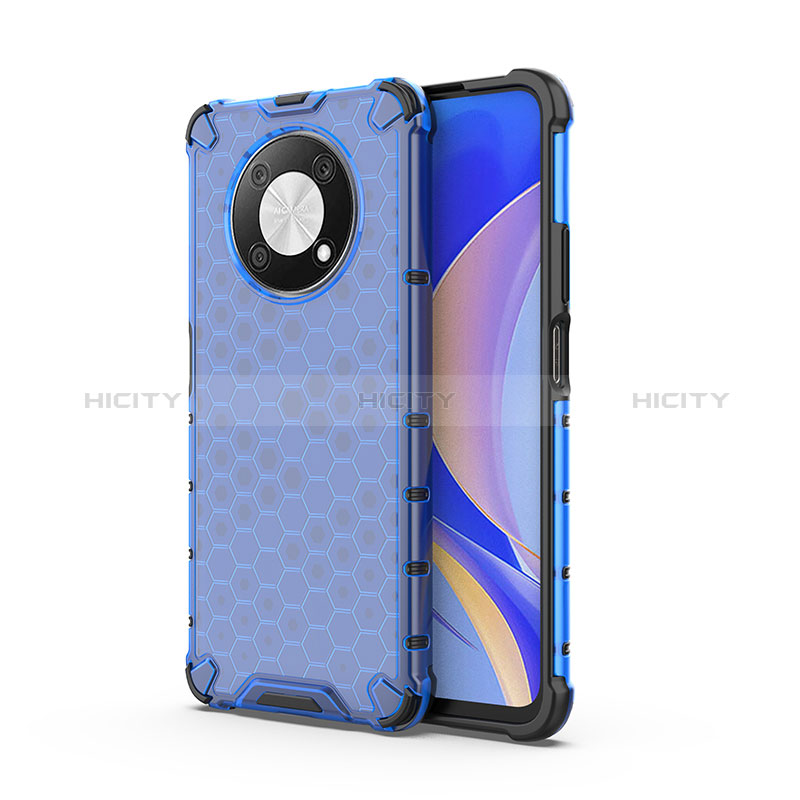 Custodia Silicone Trasparente Laterale 360 Gradi Cover AM1 per Huawei Nova Y90 Blu