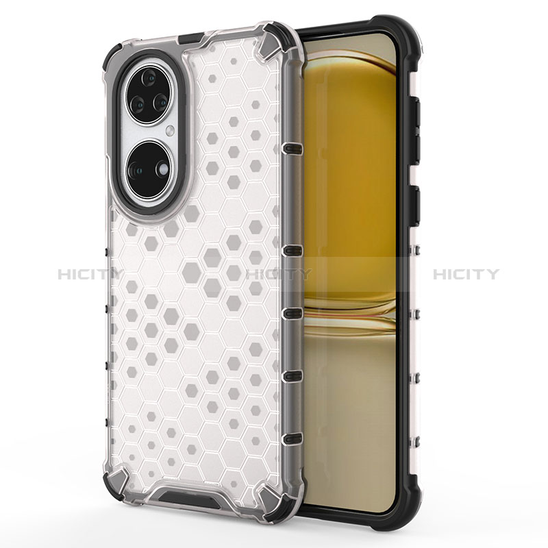 Custodia Silicone Trasparente Laterale 360 Gradi Cover AM1 per Huawei P50 Pro