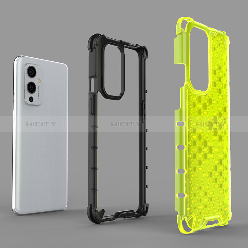 Custodia Silicone Trasparente Laterale 360 Gradi Cover AM1 per OnePlus 9 5G