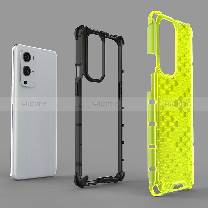 Custodia Silicone Trasparente Laterale 360 Gradi Cover AM1 per OnePlus 9 Pro 5G