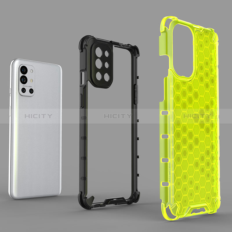 Custodia Silicone Trasparente Laterale 360 Gradi Cover AM1 per OnePlus 9R 5G