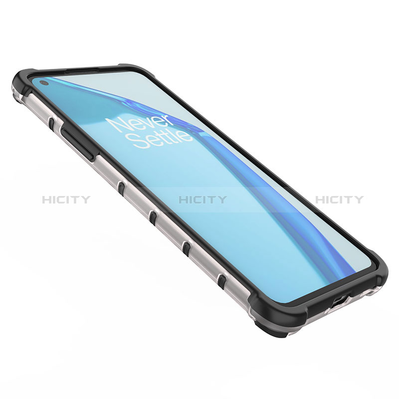 Custodia Silicone Trasparente Laterale 360 Gradi Cover AM1 per OnePlus 9R 5G