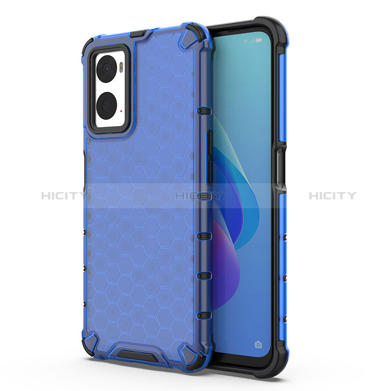 Custodia Silicone Trasparente Laterale 360 Gradi Cover AM1 per Oppo A36 Blu