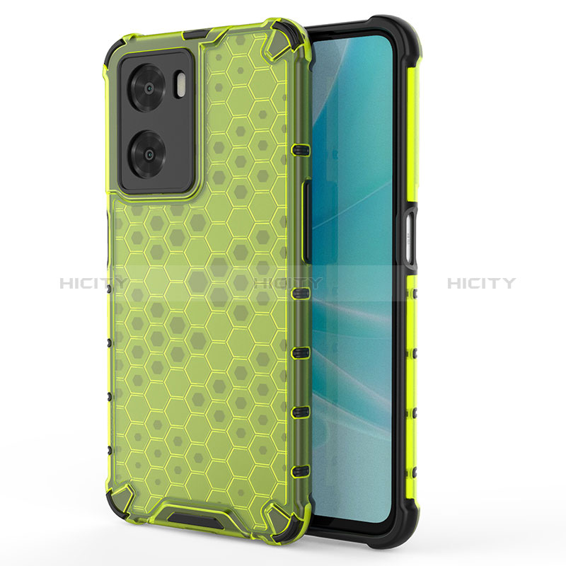 Custodia Silicone Trasparente Laterale 360 Gradi Cover AM1 per Oppo A57s Verde