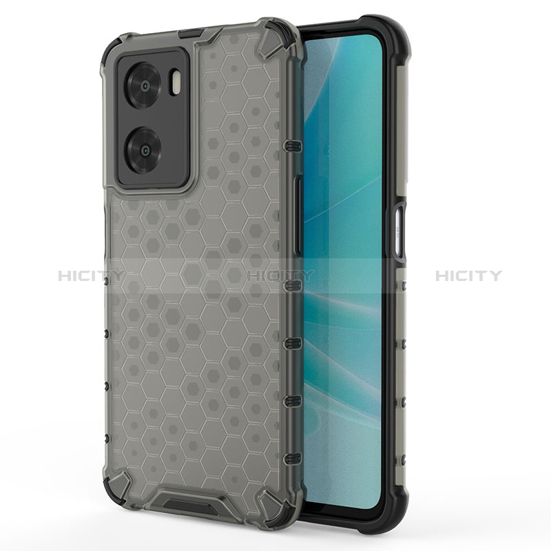 Custodia Silicone Trasparente Laterale 360 Gradi Cover AM1 per Oppo A77s Nero