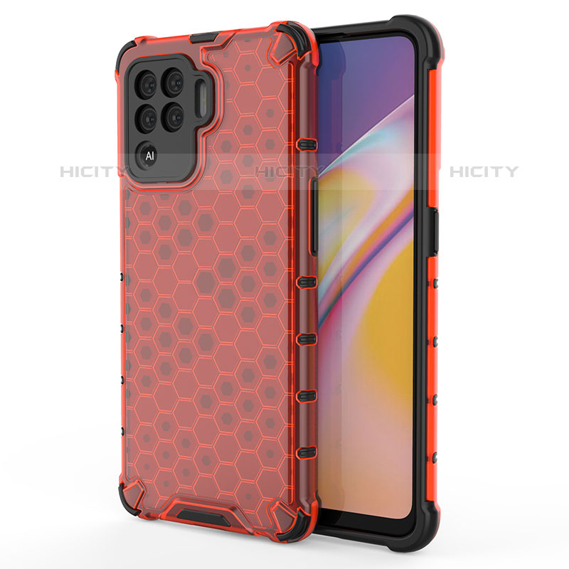 Custodia Silicone Trasparente Laterale 360 Gradi Cover AM1 per Oppo A94 4G Rosso