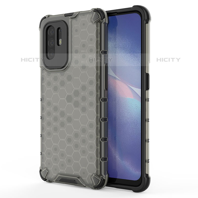 Custodia Silicone Trasparente Laterale 360 Gradi Cover AM1 per Oppo A94 5G Nero