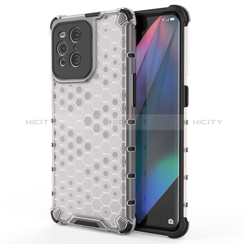 Custodia Silicone Trasparente Laterale 360 Gradi Cover AM1 per Oppo Find X3 5G