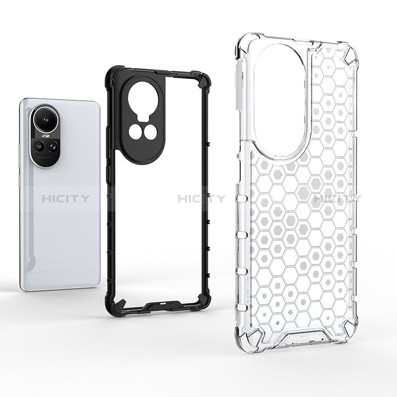 Custodia Silicone Trasparente Laterale 360 Gradi Cover AM1 per Oppo Reno10 Pro 5G