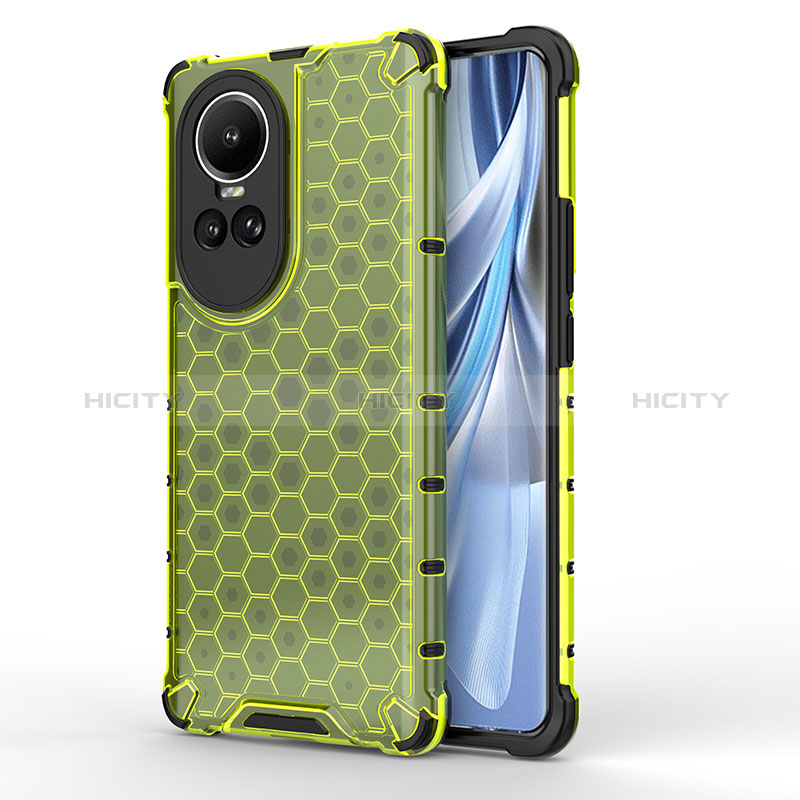 Custodia Silicone Trasparente Laterale 360 Gradi Cover AM1 per Oppo Reno10 Pro 5G Verde