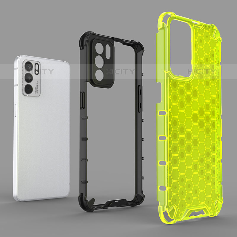 Custodia Silicone Trasparente Laterale 360 Gradi Cover AM1 per Oppo Reno6 5G