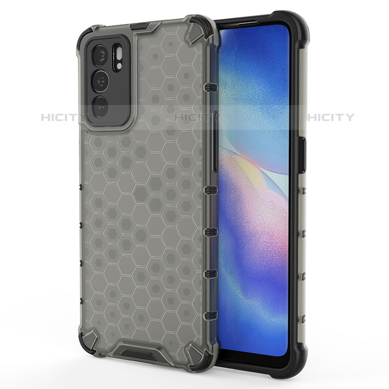 Custodia Silicone Trasparente Laterale 360 Gradi Cover AM1 per Oppo Reno6 5G Nero