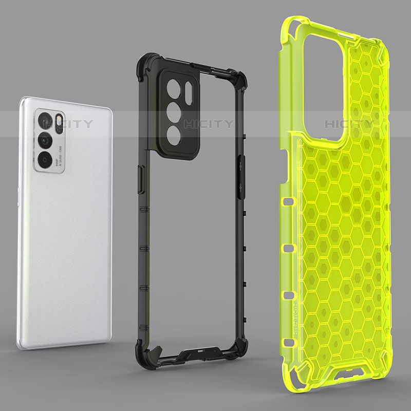 Custodia Silicone Trasparente Laterale 360 Gradi Cover AM1 per Oppo Reno6 Pro 5G India