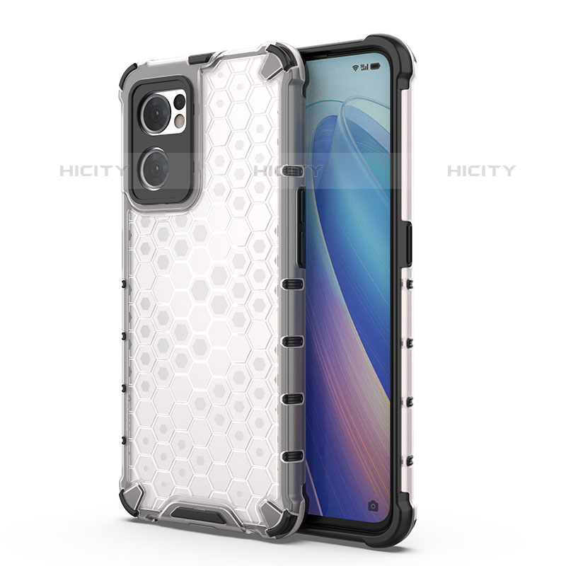 Custodia Silicone Trasparente Laterale 360 Gradi Cover AM1 per Oppo Reno7 5G Bianco