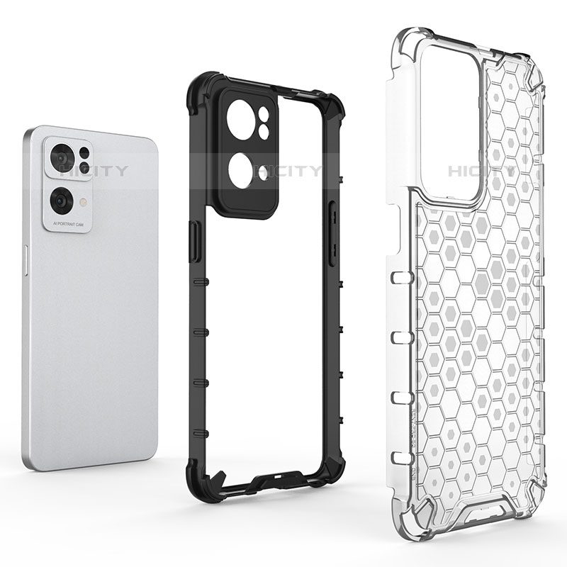 Custodia Silicone Trasparente Laterale 360 Gradi Cover AM1 per Oppo Reno7 Pro 5G