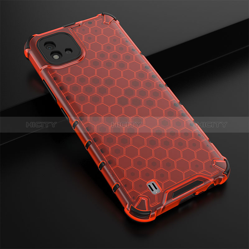 Custodia Silicone Trasparente Laterale 360 Gradi Cover AM1 per Realme C11 (2021) Rosso