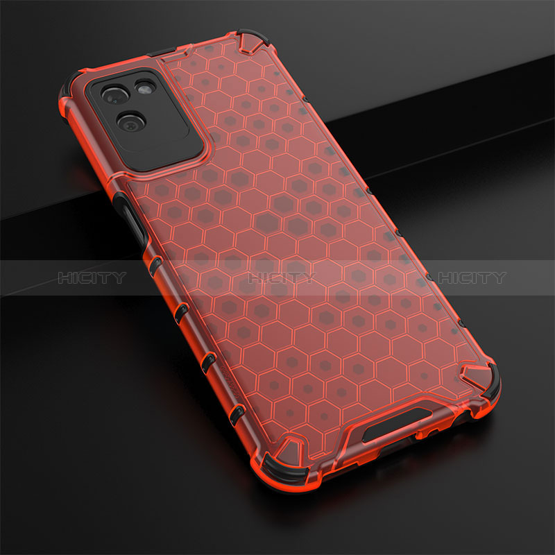 Custodia Silicone Trasparente Laterale 360 Gradi Cover AM1 per Realme V11s 5G Rosso