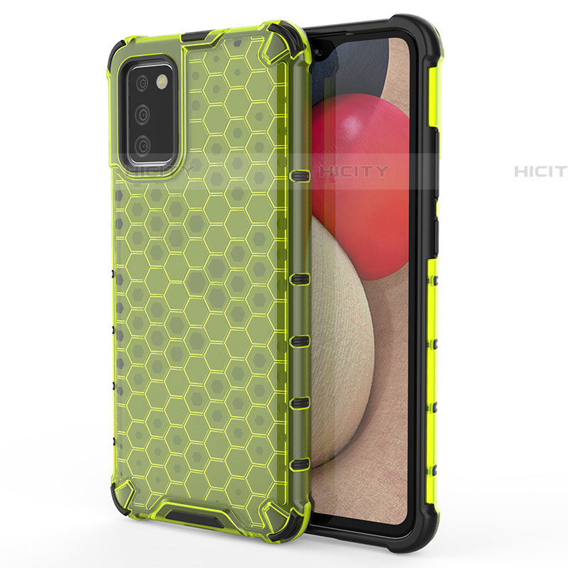 Custodia Silicone Trasparente Laterale 360 Gradi Cover AM1 per Samsung Galaxy A03s Verde