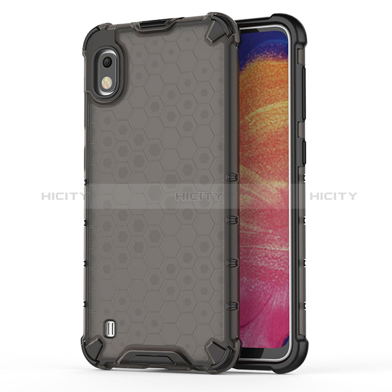 Custodia Silicone Trasparente Laterale 360 Gradi Cover AM1 per Samsung Galaxy A10 Nero