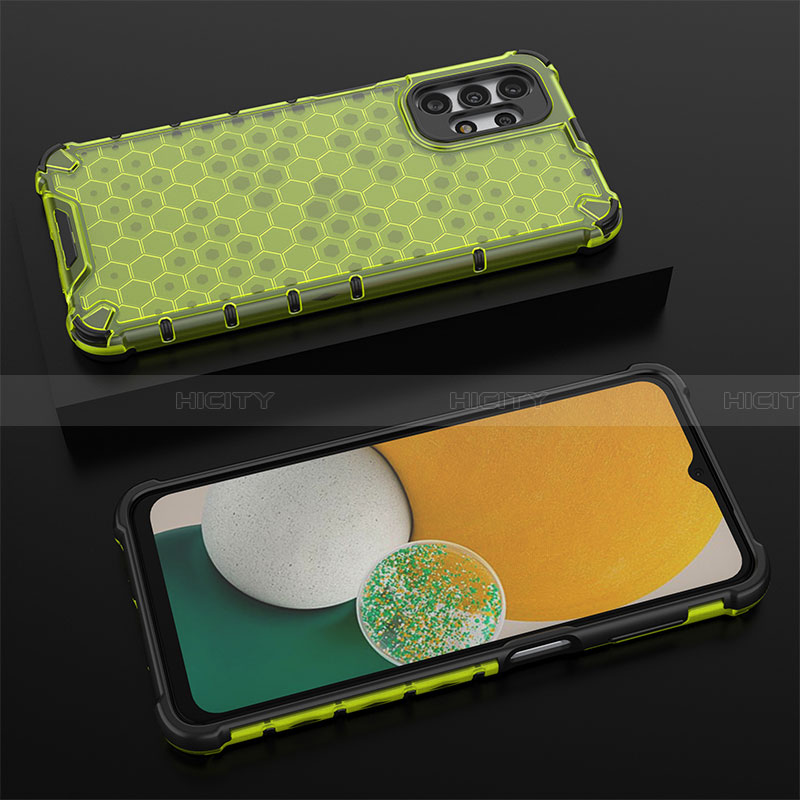 Custodia Silicone Trasparente Laterale 360 Gradi Cover AM1 per Samsung Galaxy A13 4G Verde