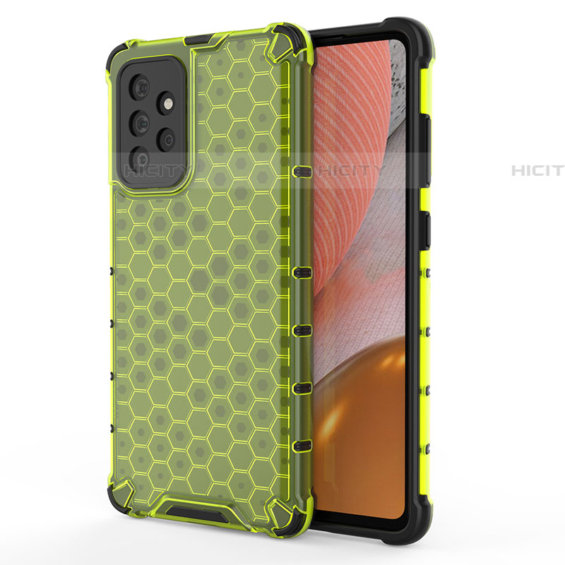 Custodia Silicone Trasparente Laterale 360 Gradi Cover AM1 per Samsung Galaxy A72 4G Verde