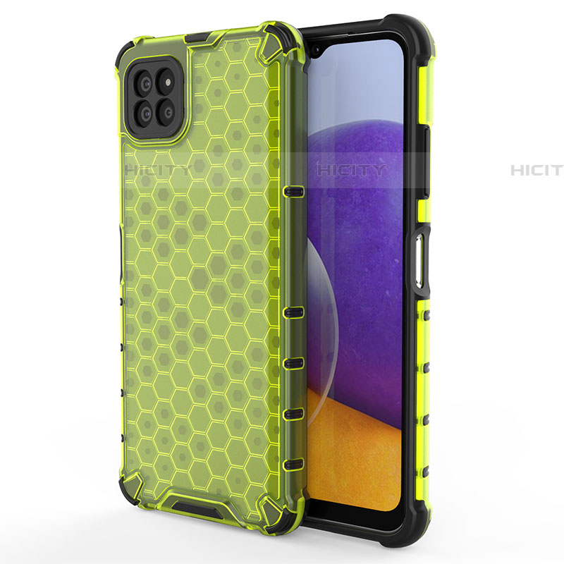 Custodia Silicone Trasparente Laterale 360 Gradi Cover AM1 per Samsung Galaxy F42 5G Verde